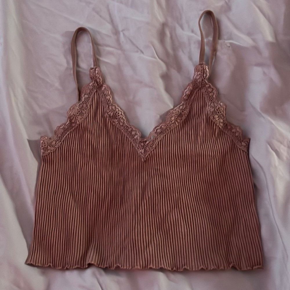 Nude cami crop top